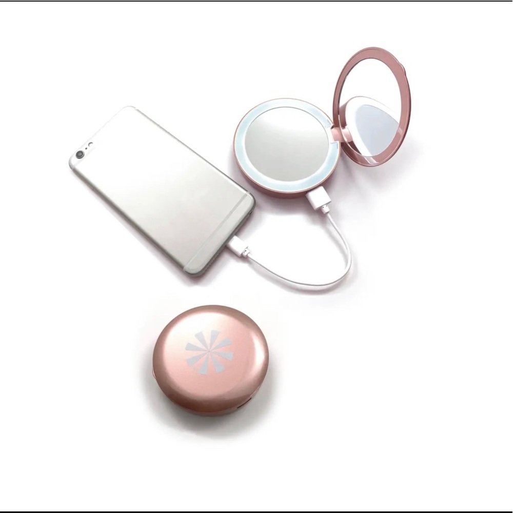 Rose Gold Tech Candy Glow Up LUMI Compact Power Bank